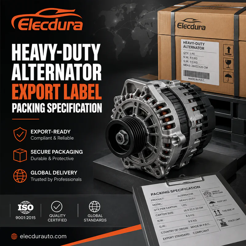 Heavy-Duty Generator Label Data og pakkespecifikation for eksportordrer