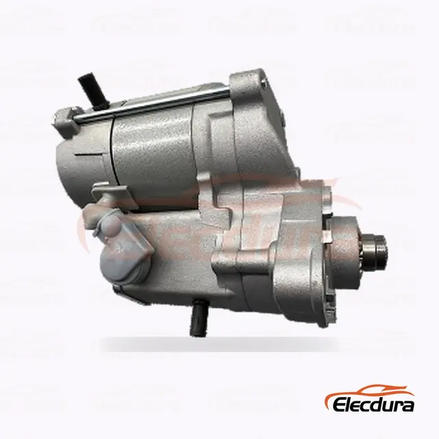 28100-YD010 Toyota Start&eacute;r, 12V 1,0kW, 13 zubů, pohled zezadu na termin&aacute;l