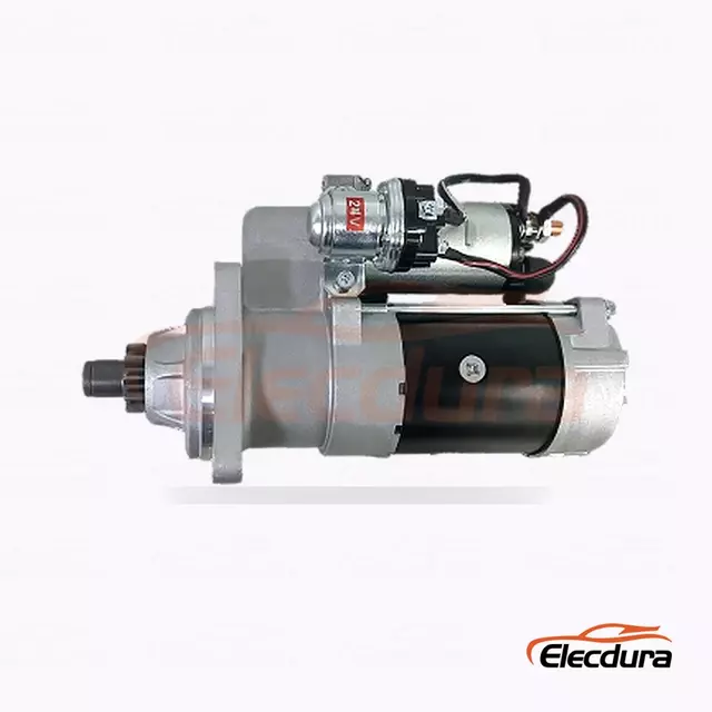 0001251036 Motor de arranque de servicio pesado, 24 V, 4,0 kW, 10 dientes, vista lateral completa