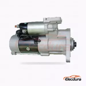 36100-45500 D&eacute;marreur pour &eacute;quipement lourd Hyundai et Kia, 24 V 5,0 kW 9 dents, vue lat&eacute;rale compl&egrave;te