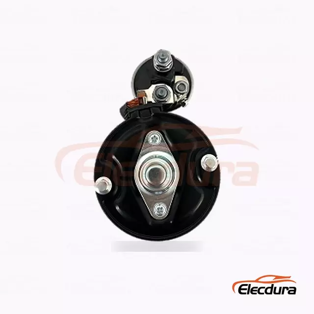 0399501103 V&yacute;konn&yacute; startovac&iacute; motor, 12V 2,3kW, 9 zubů, pohled na zadn&iacute; termin&aacute;l