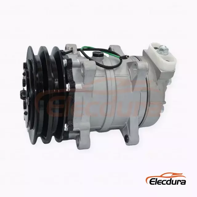 Compresor de aire acondicionado de servicio pesado 7H15 24V B2 144 mm para aplicaci&oacute;n de cami&oacute;n mezclador FAW Jiefang C6 / UD