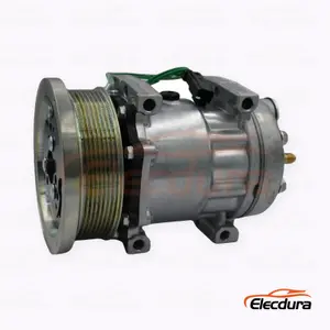 7H15 24V 8PK 133 mm A/C pentru utilizare grea Compresor pentru versiunea 8PK cu port &icirc;nclinat cu ureche lungă Caterpillar