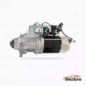 Kraftig 24V 9,0kW 11 t&aelig;nder CW-startmotor, komplet set fra siden