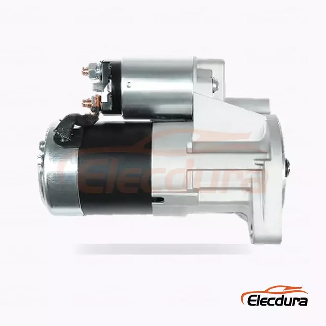 23300-W9810 Anlasser f&uuml;r Gabelstapler von Nissan und TCM, 12 V, 1,2 kW, 9 Z&auml;hne, vollst&auml;ndige Seitenansicht