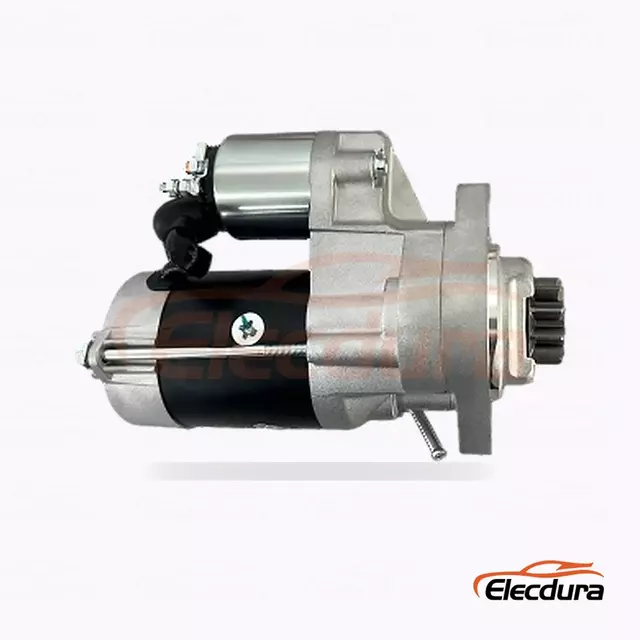 23300-EB71E Motorino di avviamento tipo Hitachi, 12 V 2,8 kW 10 denti, vista terminale posteriore