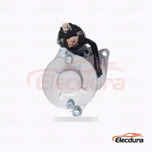 D&eacute;marreur Mazda M2T54471, 12 V 1,4 kW 12 dents, vue lat&eacute;rale compl&egrave;te