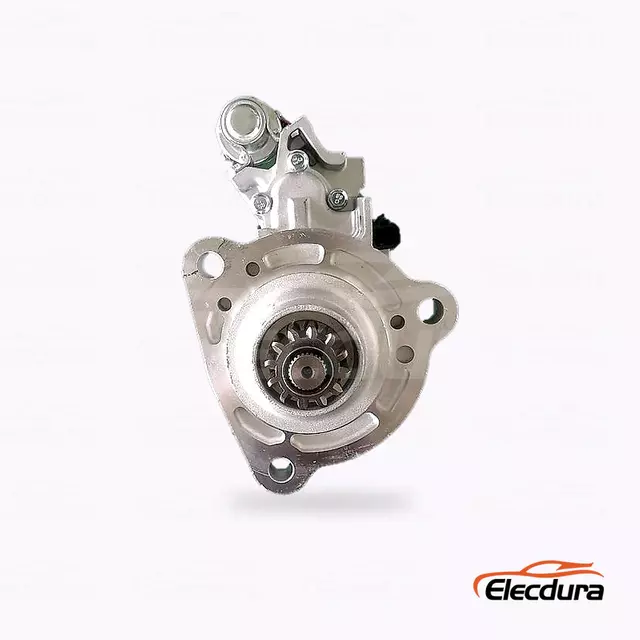 M009T61971 Vista frontal del motor de arranque Mitsubishi / CNHTC