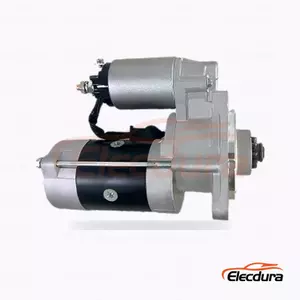36100-42C10 D&eacute;marreur Hyundai 4D52 D4BB, 12 V 2 kW 9 dents, vue lat&eacute;rale compl&egrave;te