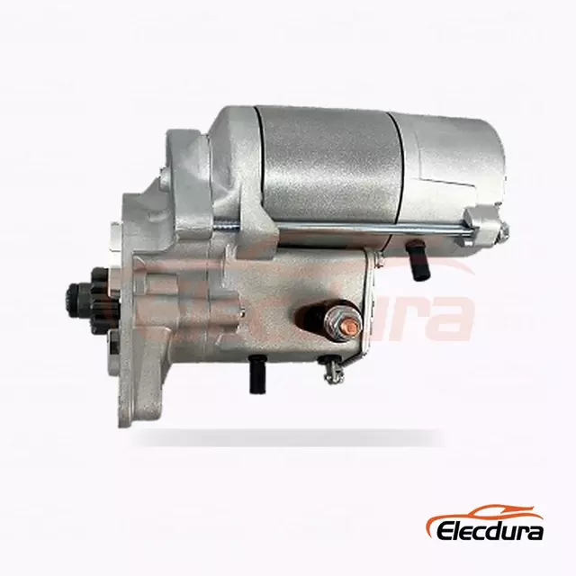 228000-2120 JS1089 D&eacute;marreur Toyota Hilux, 12 V 2,0 kW 10 dents, vue du terminal arri&egrave;re