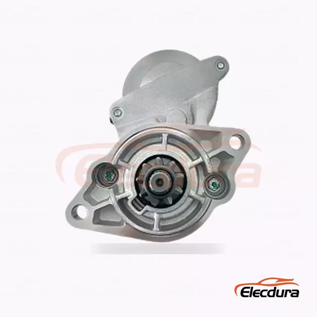 228000-079 D&eacute;marreur Kubota D850, 12 V 1,4 kW 9 dents, vue lat&eacute;rale compl&egrave;te