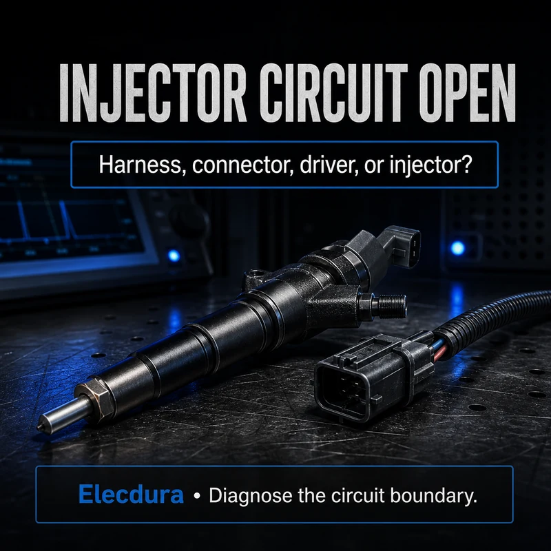 Injector Circuit open: kabelboom, connector, driver Injector ?