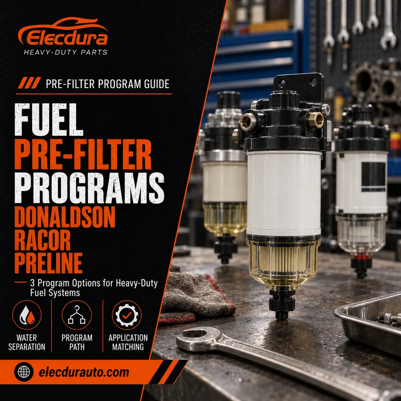 3 montageprogramma's voor brandstofvoorfilters: Donaldson, Racor 600 en PreLine Flex configureren