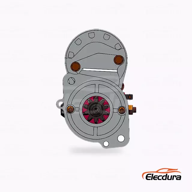 3266A00100 Mitsubishi S4S Startermotor Gro&szlig;handelslieferung, Vorderansicht des Antriebsendes