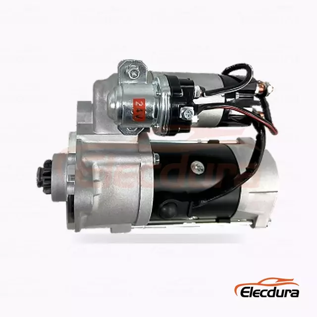 M003T56471 Motor de partida de caminh&atilde;o Mazda T4100/E4100, 24V 5,0kW 9 dentes, vista do terminal traseiro