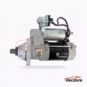 5340058 Start&eacute;r Cummins 215VS/ 920E, 24V 4,5kW 10 zubů, kompletn&iacute; bočn&iacute; pohled