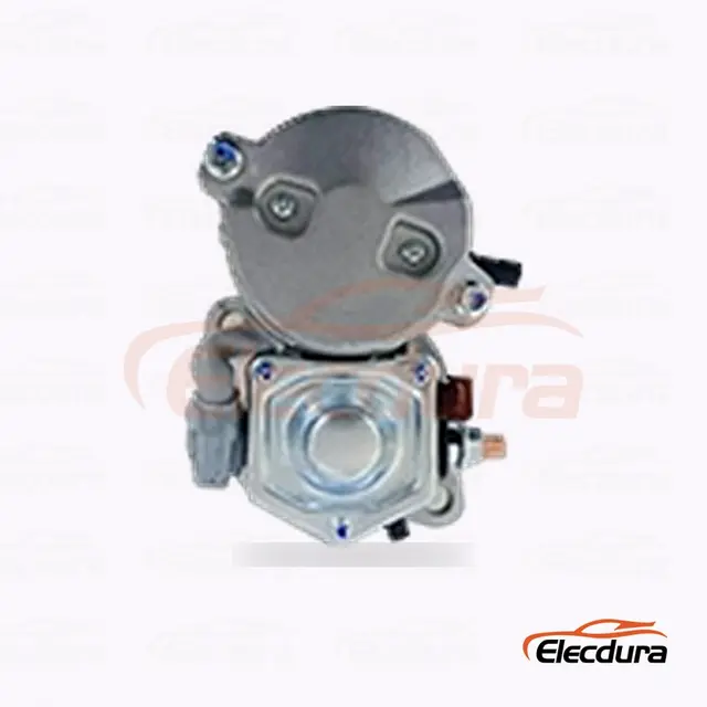 228000-1121 startovac&iacute; motor Isuzu, 12V 1,4kW, 9 zubů, kompletn&iacute; bočn&iacute; pohled